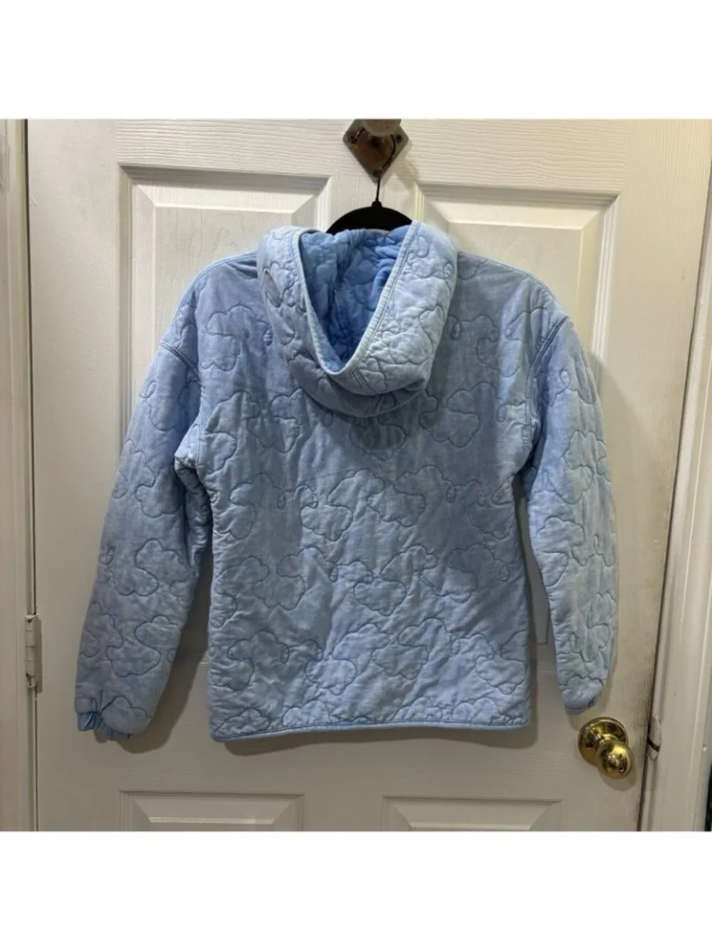 Lucky Brand Quilted Cloud Hooded Blue Jacket Size Gril Large 14/16